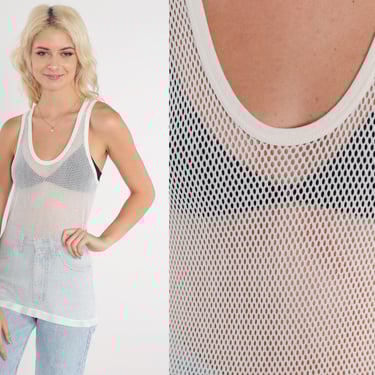 トップス 80s- White see-through shirt HeRIN.CYE | Sheer tops (Tシャツ・カットソー(長袖) ) |SHEL
