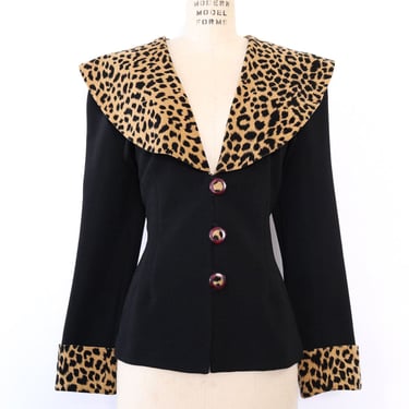 Leopard Collar Blazer L/XL