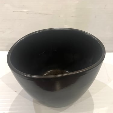 Italian Raymor Glossy & Mate Black Freeform Ceramic Vase