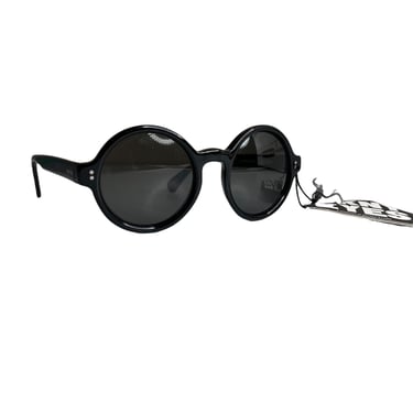 Vintage New 90's DKNY Bausch & Lomb Black Round Sunglasses, KO106H Minimalist Downtown 
