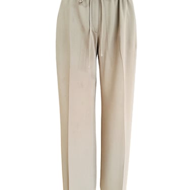 Giorgio Armani Brown Silk Drawstring Waist Pants