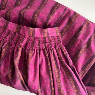 Vintage LODENFREY Munich Germany Folk Floral Pleated Wool Skirt 