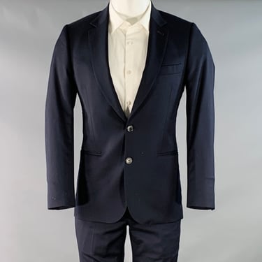 PAUL SMITH Size 36 Navy Wool Single Breasted Slim Fit Notch Lapel Suit