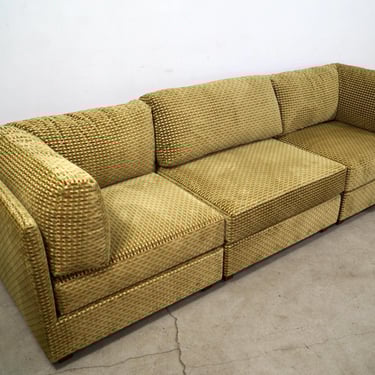 1970’s Mid-Century Modern Selig Monroe 3-Piece Modular Sofa 