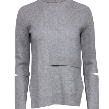 Proenza Schouler - Grey Wool &amp; Cashmere Blend Turtleneck Sweater Sz S