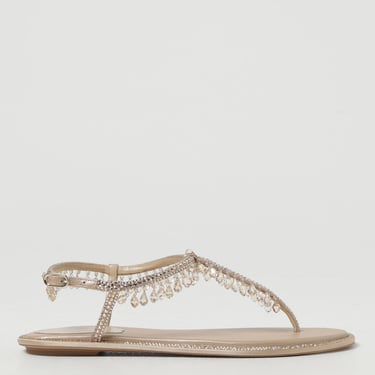 Rene Caovilla Flat Sandals Woman Beige Woman