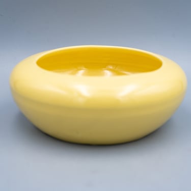 Bauer Yellow Deep Flower Bowl | Vintage California Pottery Garden Ware 