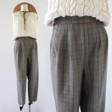 パンツ 90s Closed MFG. Pleated Trousers NEWSPAPER PRINT PANTS WITH HORIZONTAL PLEATS – THE SHOP