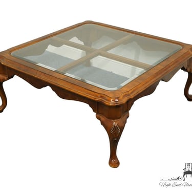 HEKMAN FURNITURE Solid Cherry Traditional Style 40" Square Glass Topped Accent Coffee Table 5-2001-60 