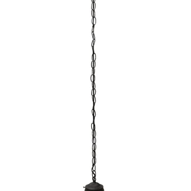 1910s Fluted 11.75 in. Milk Glass Pendant Light
