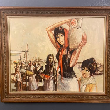 Jean-Baptiste Valadie 'The Scarlet Scarf' Framed Copy by HOMELOVERS COLLECTION 