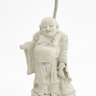 Chinese Blanc de Chine Buddha Sculpture as Lamp