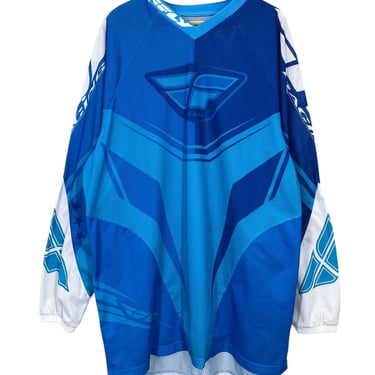 Fly Racing Blue Motocross Jersey XXL Excellent Condition