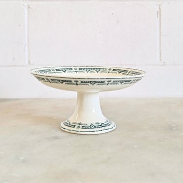 antique french ironstone transferware &quot;compotier&quot;