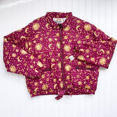 celestial jacket 80s 90s vintage Solair sun moon | Poppycock