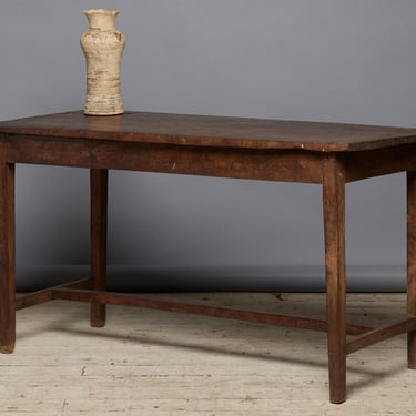 Late 19th Century Small Teak Desk with Single Board Top from Java