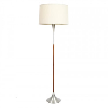 1960s Rosewood and Aluminum Floor Lamp