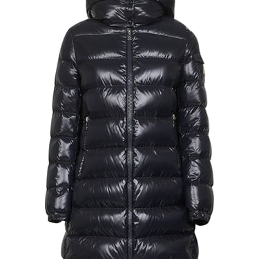 Moncler Women Blue Courcelles Midi Hooded Down Jacket