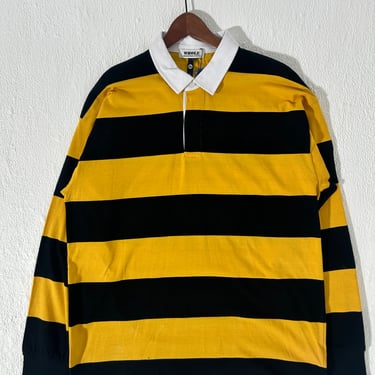 Whole Milk Rugby Shirt Black/Yellow Shirt Sz. XL DEPT1