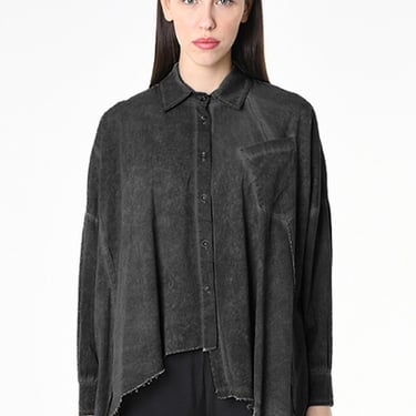 Asymmetric A-Line Blouse in BLACK Only