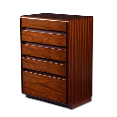 Moser German Modern Rosewood Small High Boy Dresser Chest of Drawers 