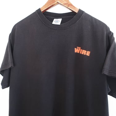 The Wire shirt / vintage tv show shirt / 2000s The Wire HBO tv show promo black cotton t shirt Large 