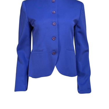 Christian Dior - Blue Collarless Short Blazer Sz 6