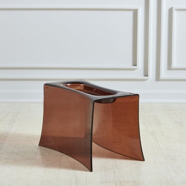 Amber Plexiglass Side Table by Ligne Roset, France 1970s