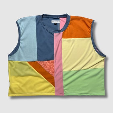 Limited Edition  'Pastels for Summer' Mock Neck Crop Top (L)