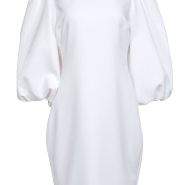 Black Halo - White Long Sleeve Midi Dress Sz 12