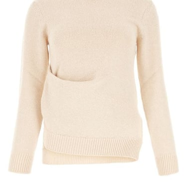 Jil Sander Woman Ivory Cotton Blend Sweater