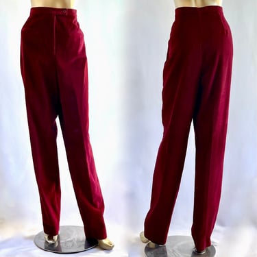 Cranberry Corduroy Super High Waist 1970's Pants 