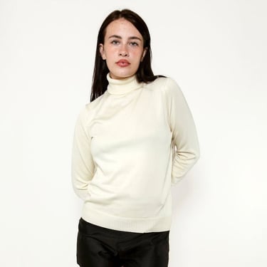 Givenchy Cream Mock Neck Knit Sweater 