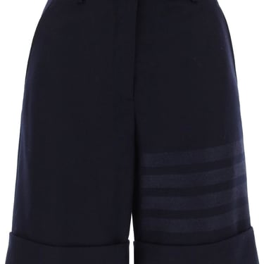 Thom Browne Shorts In Flannel With 4-Bar Motif Women
