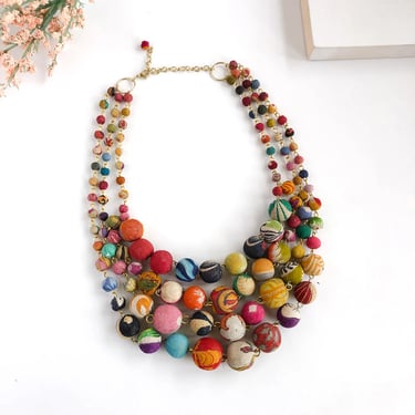 Kantha Necklace | Cascading