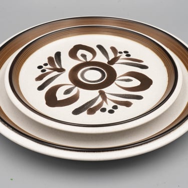 Noritake Folkstone Inca Dinner Plate or Salad Plate | Vintage Japanese Dinnerware Stoneware 