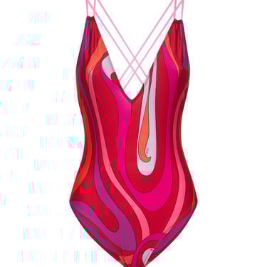 Pucci Women Marmo Print Lycra One-Piece Swimsuit