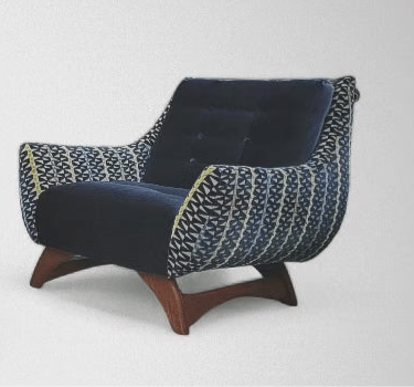 Mid Century Modern Adrian Pearsall Lounge Chair Newly Upholstered