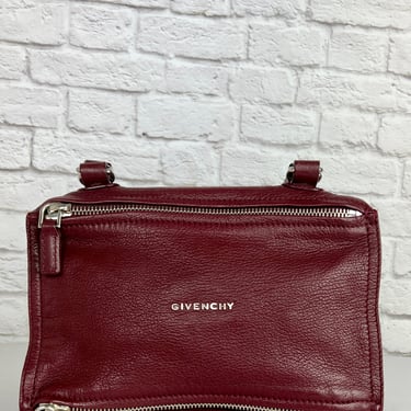 Givenchy Small Sugar Goatskin Pandora Bag, Merlot