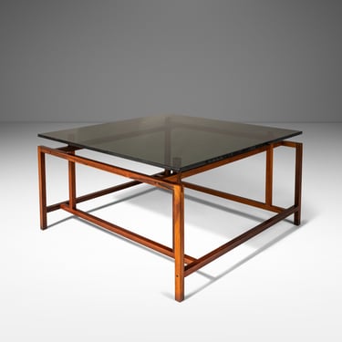 Danish Modern Rosewood & Smoked Glass Coffee Table by Henning Nørgaard for Komfort of Denmark, c. 1960's 