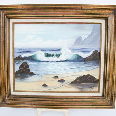 Ocean Landscape Painting Framed Wall Art 