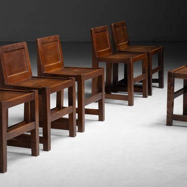 Robert “Mouseman” Thompson Oak Dining Chairs