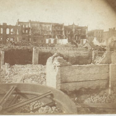 Antique Milwaukee Photograph of Third Ward Fire - October 28th, 1892 - Unusual Aftermath Disaster Photographs - Rare Wisconsin History 