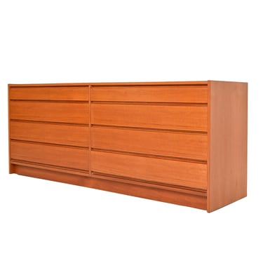 Teak Long Dresser Credenza Vitze Mobler Denmark Danish Modern 