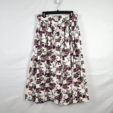 Vintage 90s Floral Maxi Skirt 