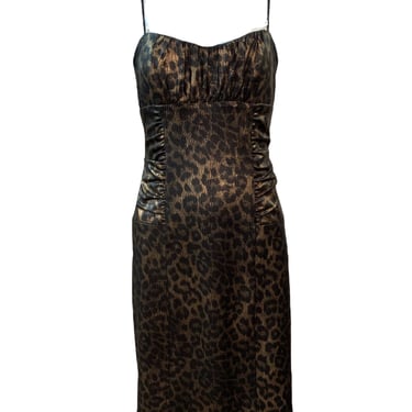 D&amp;G Y2K Leopard Print Body Con Dress