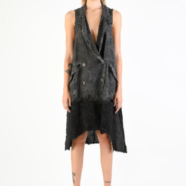 Over Dyed Asymmetric Vest in STORM Only