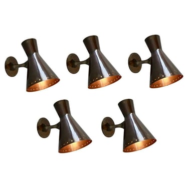 5 -  60s American Copper Sconces