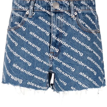 Alexander Wang Women Denim Shorts With Print