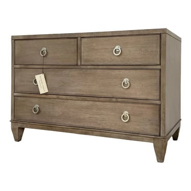 Hickory White Modern Taupe Wood Chest of Drawers